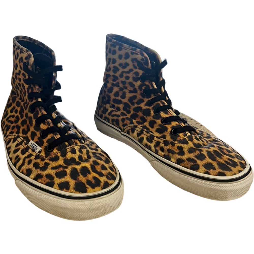 Vans Hi High Top Shoes Leopard Cheetah Print Sneakers
